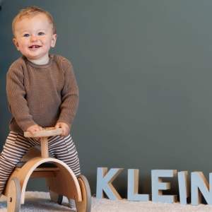 Sweater Knitted Brown + Trouser Stripes 3